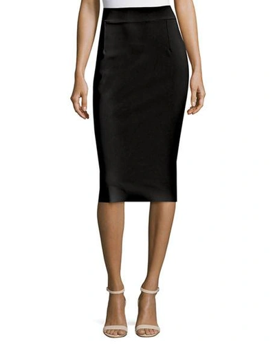 Shop La Petite Robe Di Chiara Boni Lumi Stretch Jersey Pencil Skirt In Black