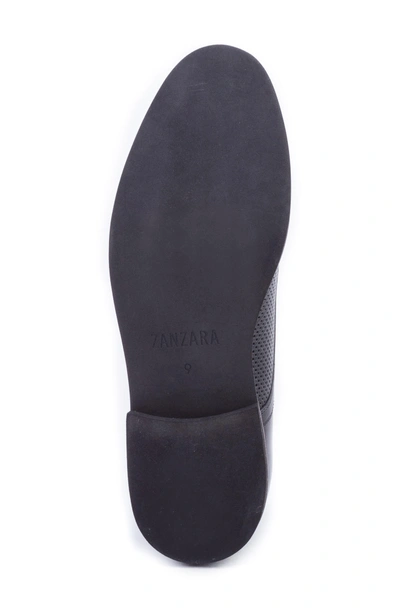 Shop Zanzara Hartung Perforated Plain Toe Derby In Black Leather