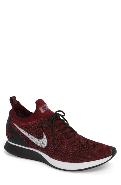 Air Zoom Mariah Flyknit Racer In Burgundy/ Platinum/ Red |