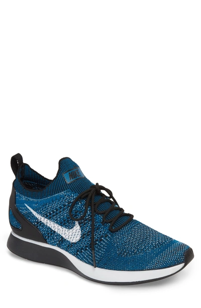 Shop Nike Air Zoom Mariah Flyknit Racer Sneaker In Green/ Black/ Blue/ White