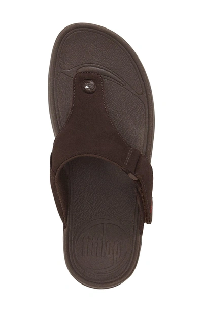 Shop Fitflop Trakk(tm) Ii Sandal In Chocolate Brown Nubuck