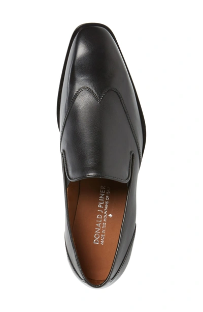 Shop Donald J Pliner Valente Venetian Loafer In Black Leather