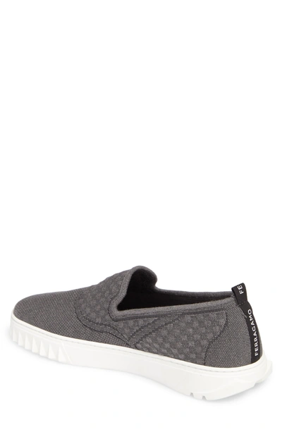 Shop Ferragamo Clay Slip-on Sneaker In Charcoal