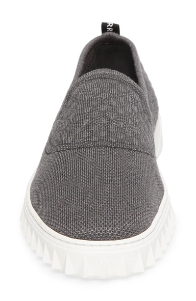 Shop Ferragamo Clay Slip-on Sneaker In Charcoal