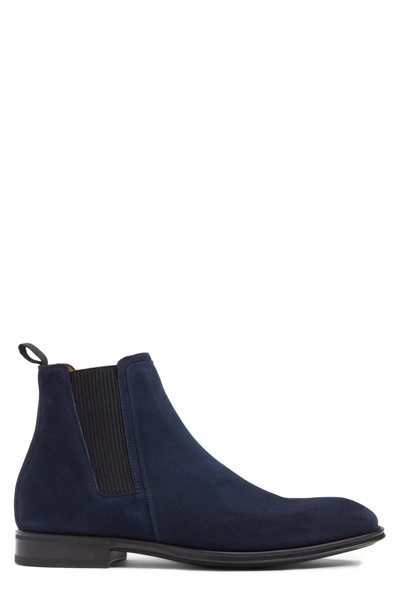 Damon Chelsea Boot In Navy Suede