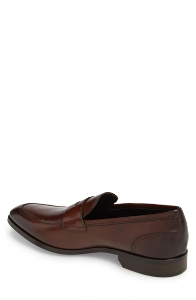 Shop To Boot New York Deane Penny Loafer In Marrone Leather