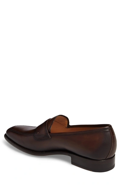 Shop Mezlan Claude Penny Loafer In Brown Leather