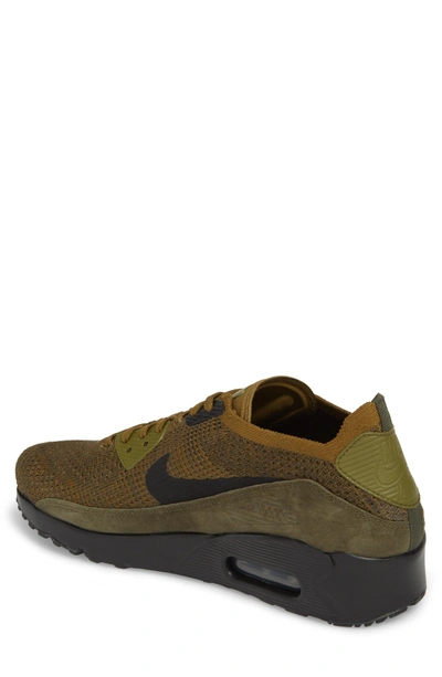 Nike Men's Air Max 90 Ultra 2.0 Flyknit Casual Shoes, Green In Olive / Black/  Cargo Khaki | ModeSens