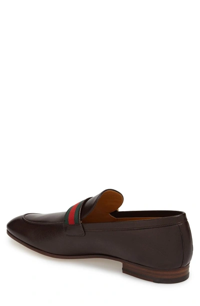 Shop Gucci Donnie Bit Loafer In Cocoa Leather