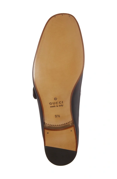 Shop Gucci Donnie Bit Loafer In Dark Marine Leather