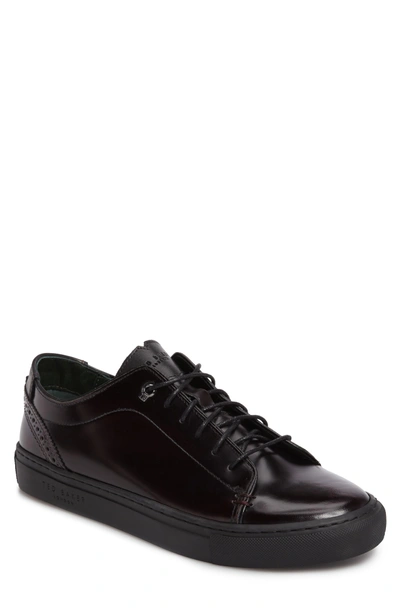 Shop Ted Baker 'kiing Classic' Sneaker In Dark Red Leather