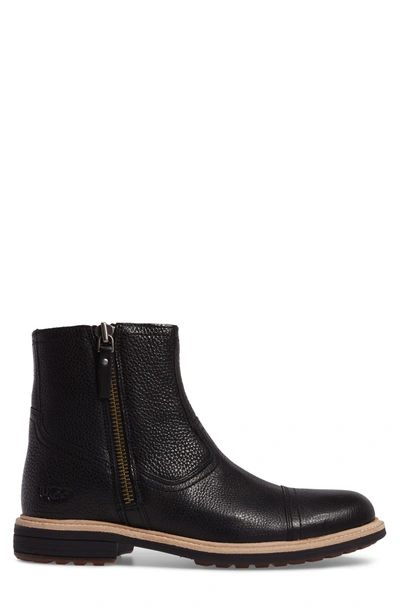 Shop Ugg Dalvin Zip Boot With Genuine Shearling In Black