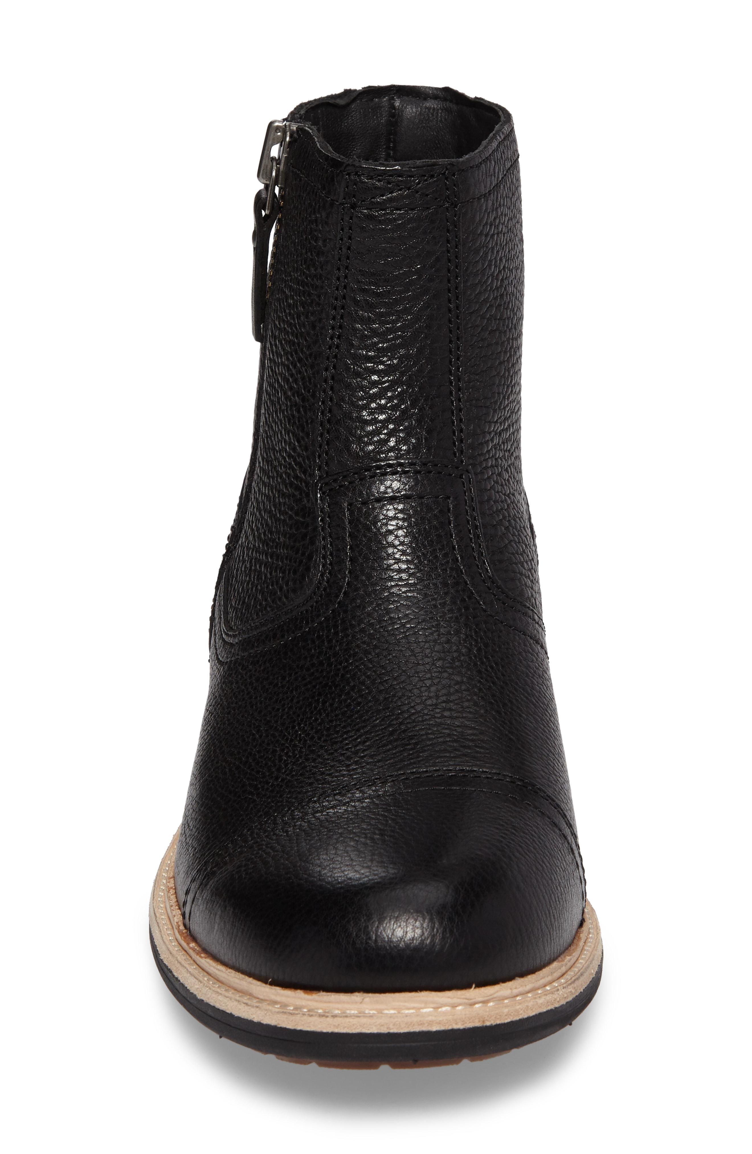 dalvin zip boot with genuine shearling