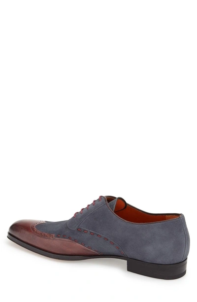 Shop Mezlan 'ronda' Spectator Shoe In Burgundy/ Grey