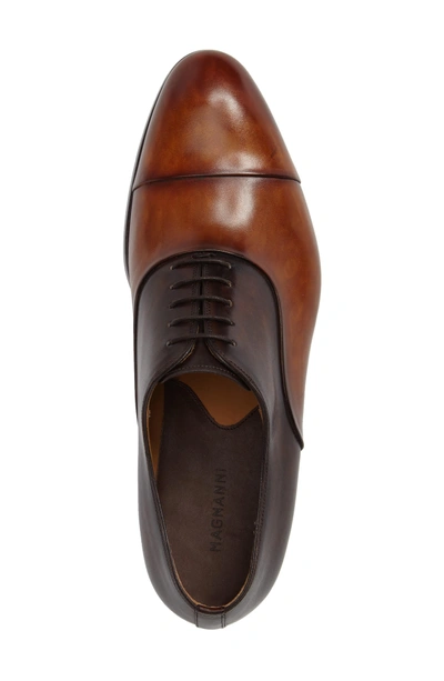 Shop Magnanni Golay Cap Toe Oxford In Cuero Leather