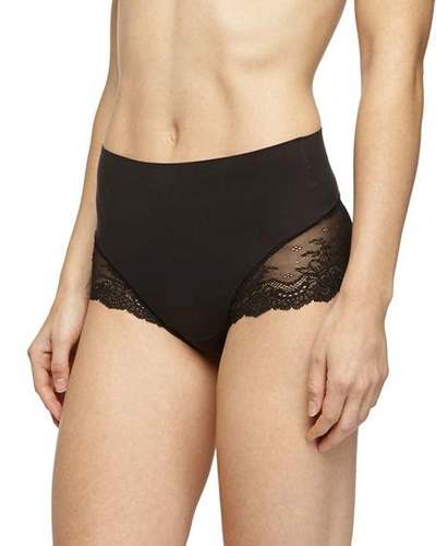 Shop Spanx Undie-tectable Lace Hi-hipster Panty In Very Black