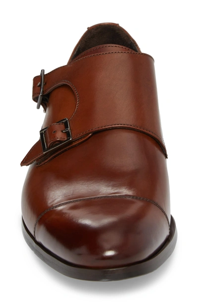 Shop To Boot New York Bankston Cap Toe Double Strap Monk Shoe In Brown Leather