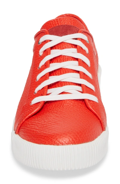 Shop Michael Bastian Lyons Low Top Sneaker In Red Leather