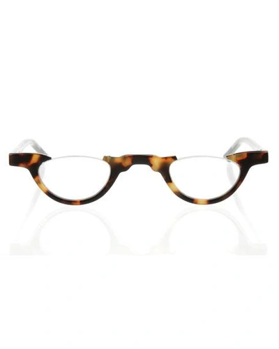 Shop Eyebobs Topless Semi-rimless Acetate Readers In Brown Pattern