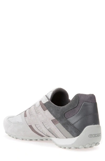 Shop Geox Snake 126 Laceless Low Top Sneaker In Light Grey