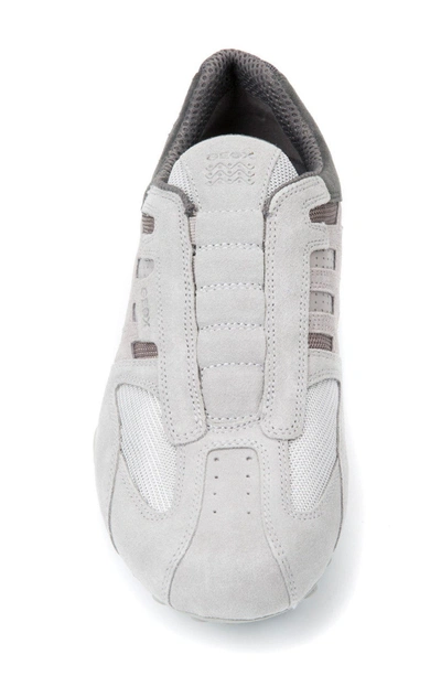 Shop Geox Snake 126 Laceless Low Top Sneaker In Light Grey