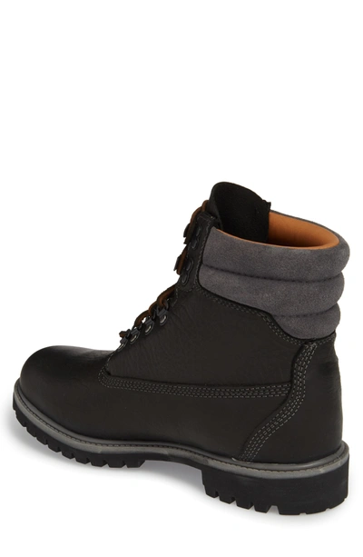 Shop Timberland 640 Below Plain Toe Waterproof Boot In Black Highway Leather