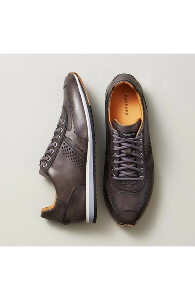 Shop Magnanni 'cristian' Sneaker In Black Leather
