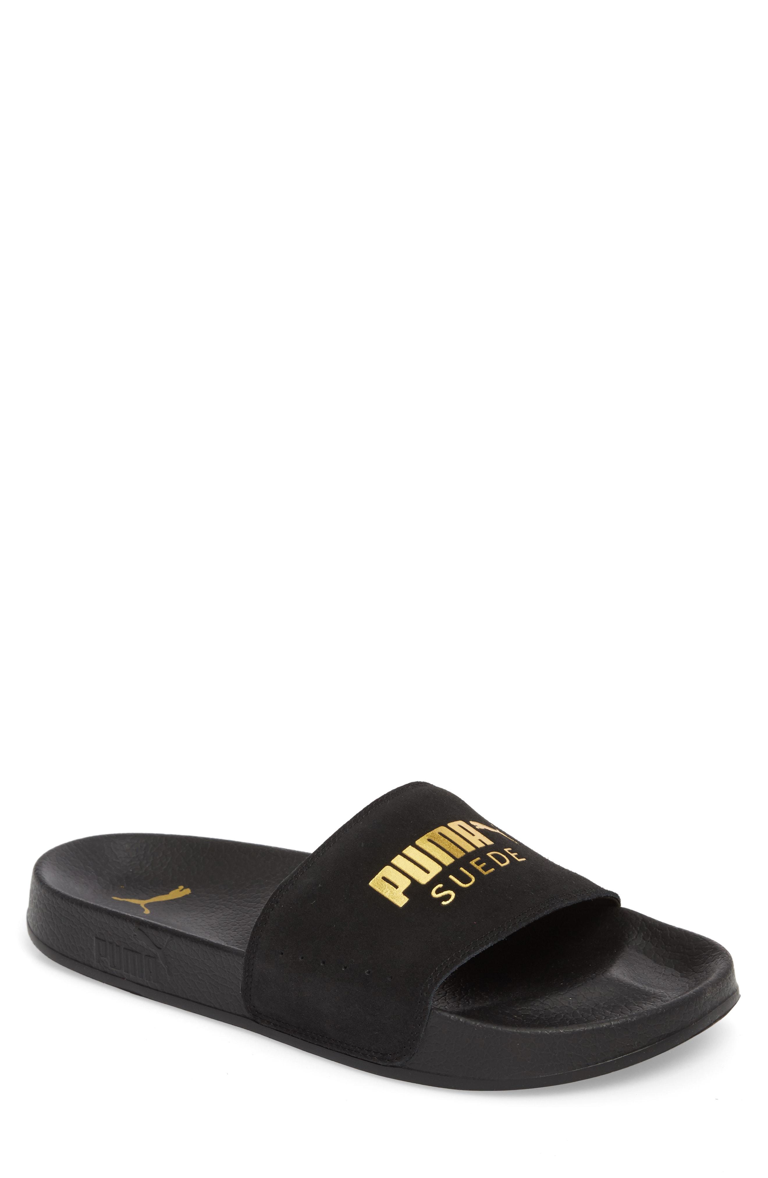 puma leadcat suede slides