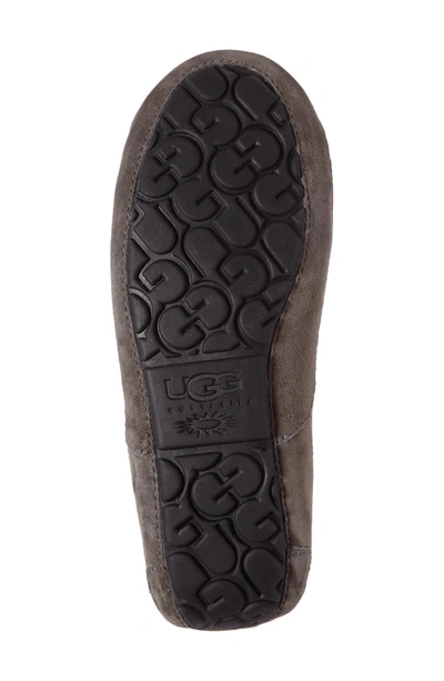 Shop Ugg Ascot Suede Slipper In Charcoal