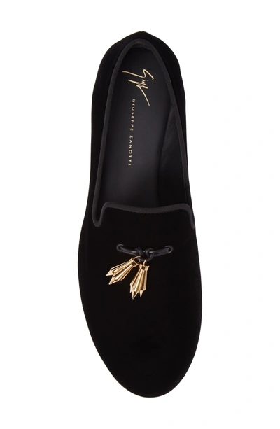 Shop Giuseppe Zanotti Tassel Loafer In Black