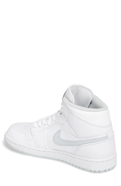 Shop Nike 'air Jordan 1 Mid' Sneaker In White/ Pure Platinum