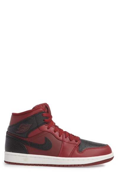 Shop Nike 'air Jordan 1 Mid' Sneaker In Team Red/ Gym Red/ White