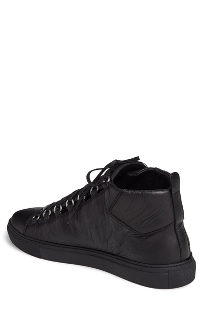 Balenciaga Leather Arena Low-top Sneakers In Black | ModeSens