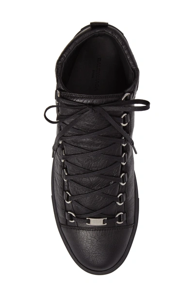 Balenciaga Leather Arena Low-top Sneakers In Black | ModeSens