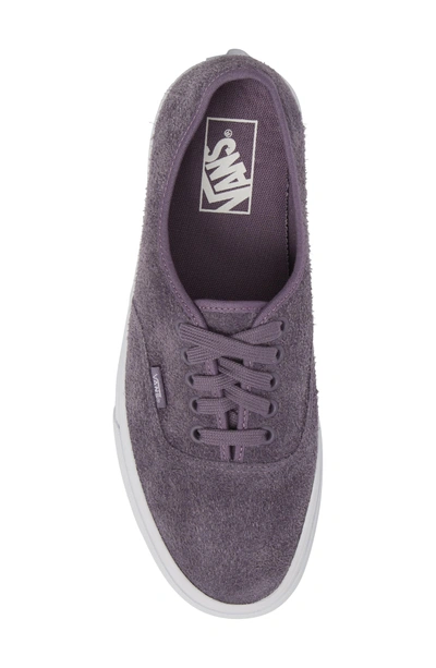 Shop Vans Authentic Hairy Suede Low Top Sneaker In Purple Sage Leather