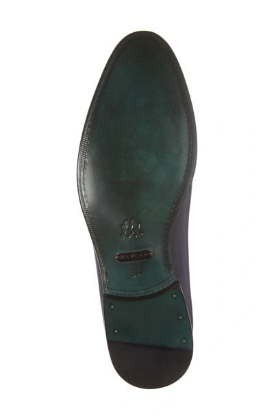 Shop Mezlan Rodin Apron Toe Loafer In Mid Blue Leather