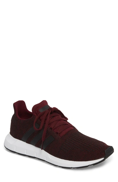 Shop Adidas Originals Swift Run Running Shoe In Maroon/ Core Black/ White