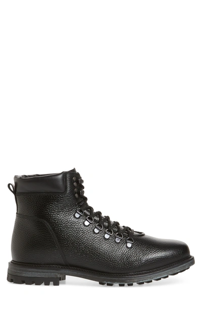 Shop Pajar Venice Genuine Shearling Lined Plain Toe Waterproof Boot In Black Leather