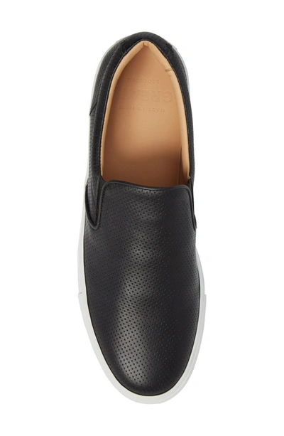 Shop Greats Wooster Slip-on Sneaker In Black Perforated Leather
