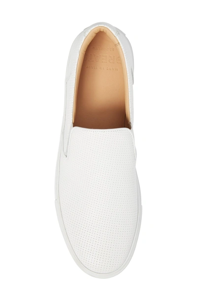 Shop Greats Royale Wooster Slip-on Sneaker In White Perforated Leather