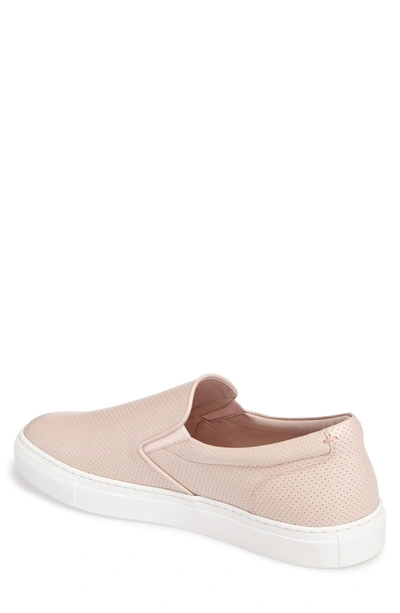 Shop Greats Royale Wooster Slip-on Sneaker In Blush Perforated Leather