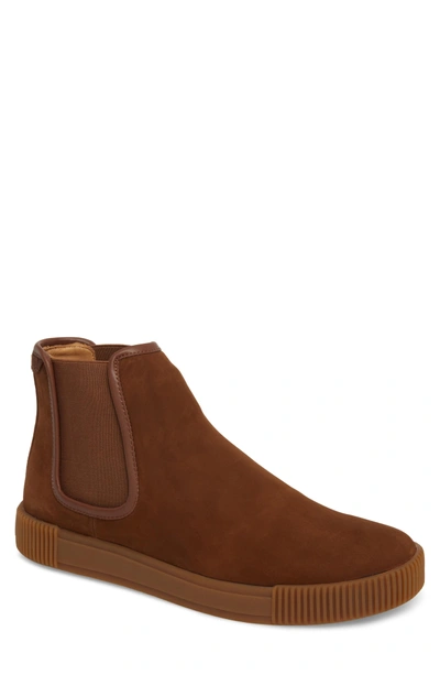 Shop Michael Bastian Lyons Chelsea Boot In Chocolate Suede