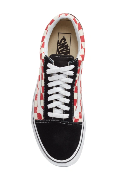 Shop Vans Old Skool Sneaker In Black/ Red Checkerboard