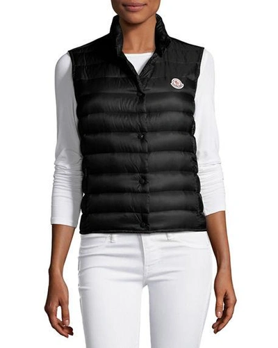 Shop Moncler Liane Quilted Down Gilet In Black