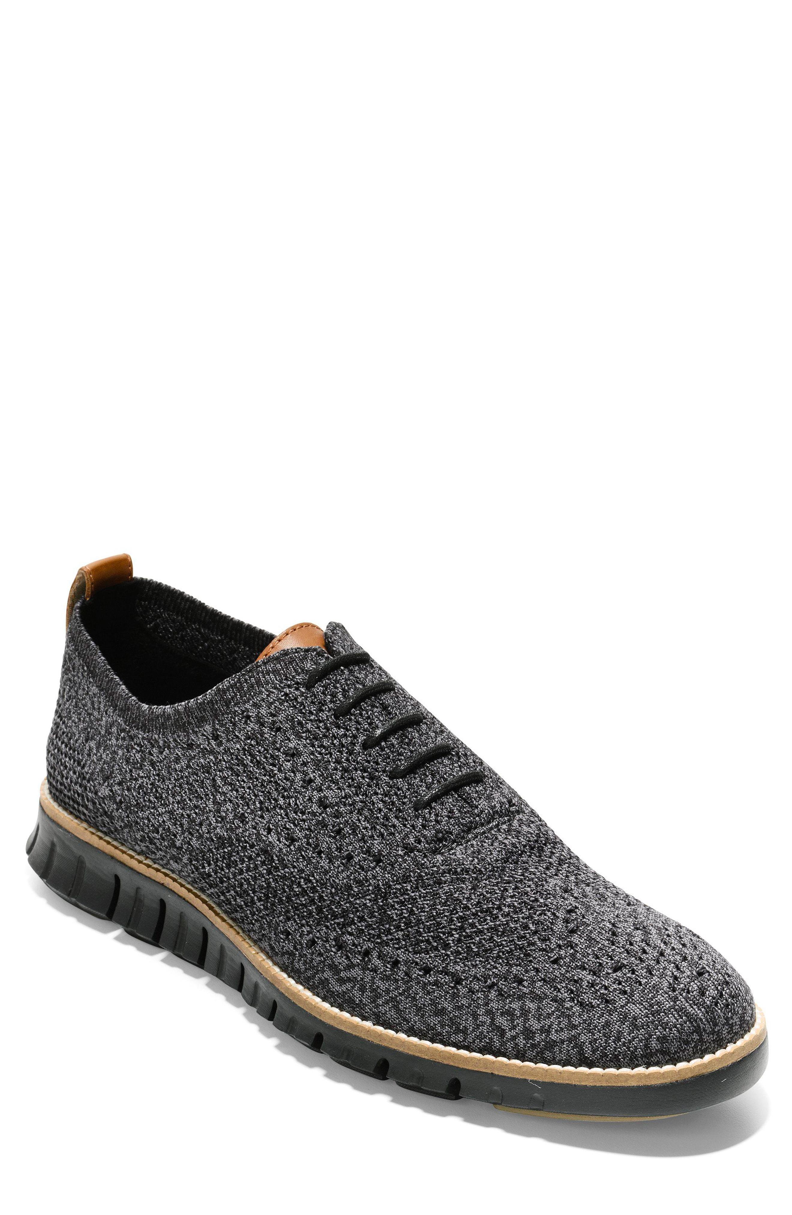 cole haan zerogrand stitchlite gray wingtip oxfords