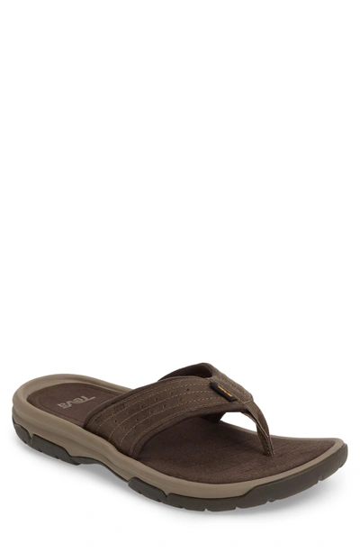 Shop Teva Langdon Flip Flop In Walnut