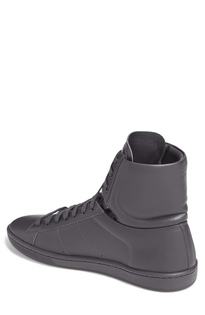 Shop Saint Laurent Signature Court Classic Sneaker In Grey Leather