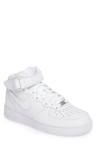 Shop Nike Air Force 1 Mid '07 Sneaker In White/ White
