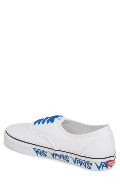 Shop Vans Authentic Sketch Sidewall Sneaker In True White/ Victoria Blue