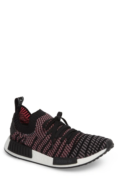 Shop Adidas Originals Nmd R1 Stlt Primeknit Sneaker In Core Black/ Grey/ Solar Pink